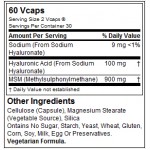 NOW Hyaluronic Acid with MSM подпомага хрущялите