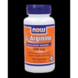 NOW Foods L- Arginine 500 мг - 100 капсули