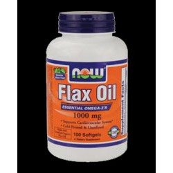 NOW Foods Flax Oil Organic 1000 мг - 100 дражета