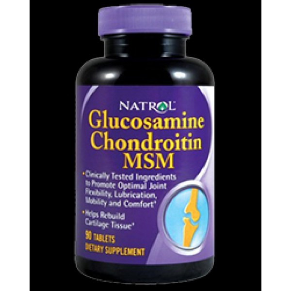 Natrol Glucosamine Chondroitin MSM подпомага синтеза на ставния хрущял