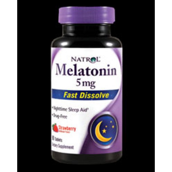 Natrol Melatonin, Fast Dissolve, 5 mg намалява умората и повишава тонуса