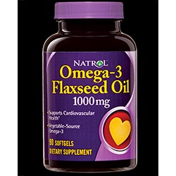 Natrol Omega 3 Flax Seed Oil - 90 дражета