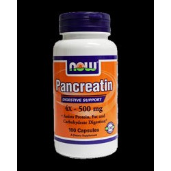NOW Foods Pancreatin 4X500мг