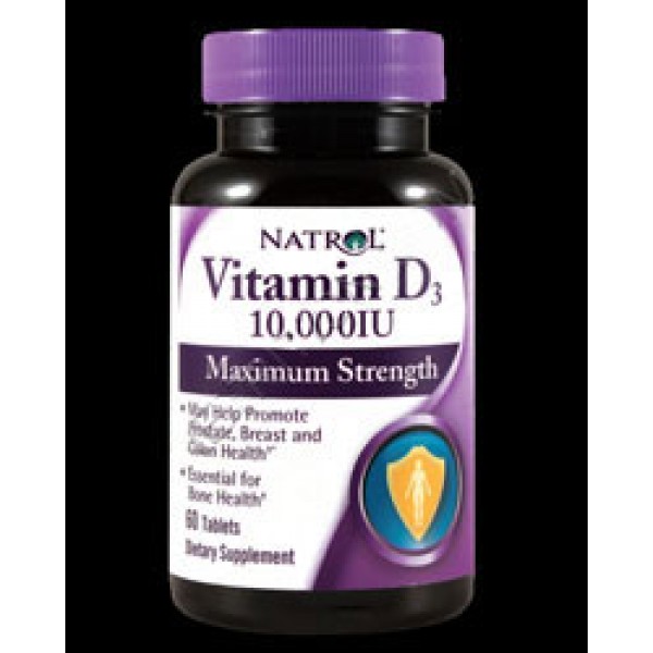Natrol Vitamin D3, 10,000 IU подпомага сърдечно-съдовата функция