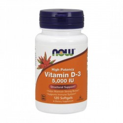 NOW Foods Vitamin D-3 5000 IU - 120 дражета