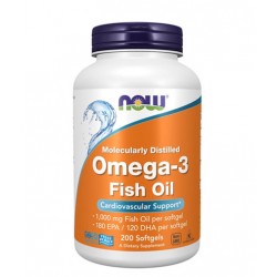 NOW Foods Omega 3 1000 мг - 200 дражета