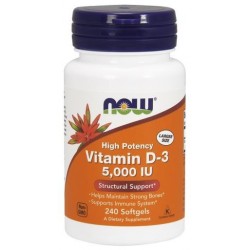 NOW Foods Vitamin D-3 5000 IU - 240 дражета