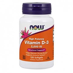 NOW Foods Vitamin D3 2000 IU - 120 дражета